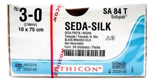 SEDA NEGRA 3-0 SA. 84 T NO ABSORVENTE 10X75CM