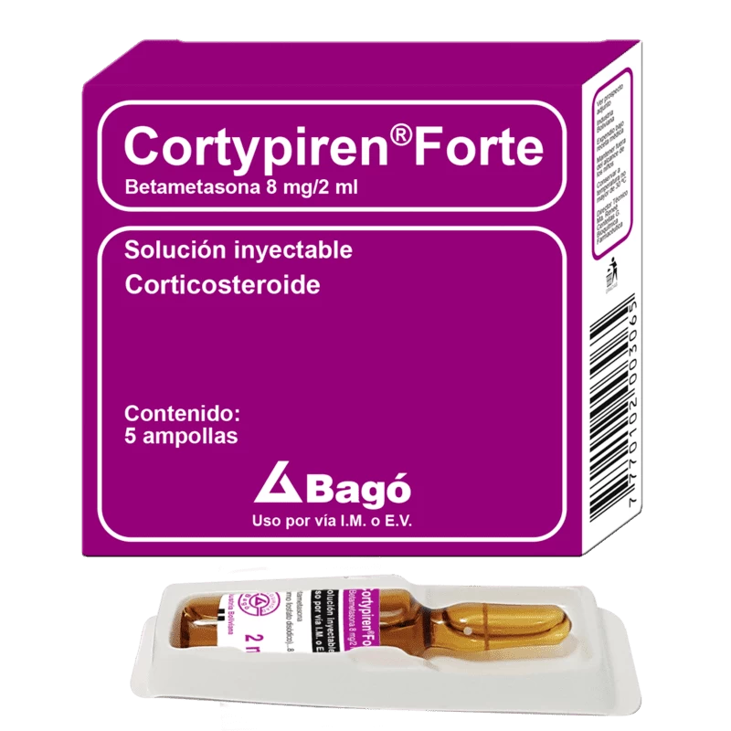 CORTYPIREN FORTE 8MG/2ML X 5 AMP BETAMETASONA