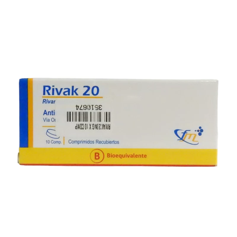 RIVAK 20 (RIVAROXABAN 20 MG) X 10 COMP