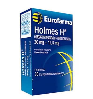 HOLMES H 20MG+12.5 MG ( OLMERSARTAN MEDOXOMILO+HIDROCLOROTIAZIDA) X CJA