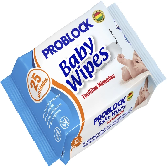 TOALLITAS HUMEDAS BABY X 25 UNIDADES PROBLOcK