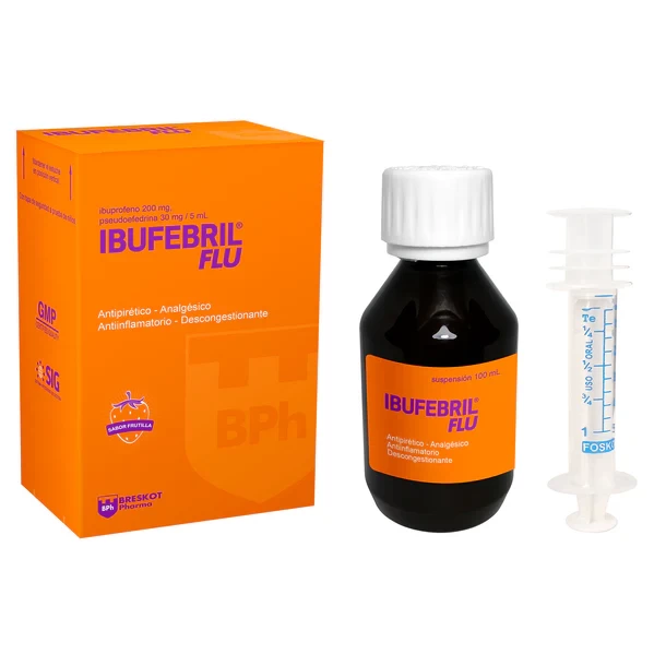 IBUFEBRIL FLU ( IBUPROFENO 200mg/PSEUDOEFEDRINA 30MG/5ML) X 100 ML