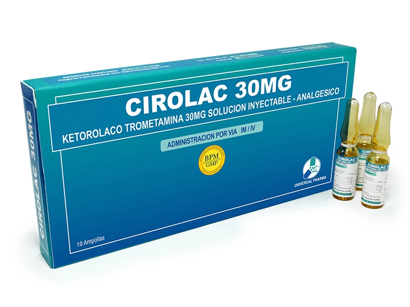 CIROLAC (KETOROLACO 30MG) IM/IV UNIVERSAL P.