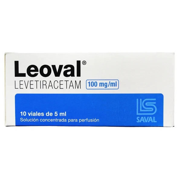 LEOVAL x10 viales de 5ml. 100MG/ML (LEVETIRACETAM)