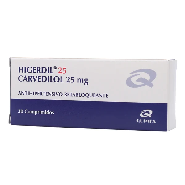HIGERDIL CARVEDILOL 25 MG X 30