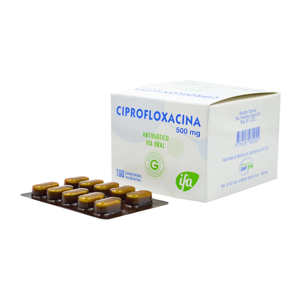 CIPROFLOXACINA 500 MG  X 100 COMP