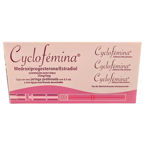 CYCLOFEMINA 25 MG/5MG JERINGA PRELLENADA