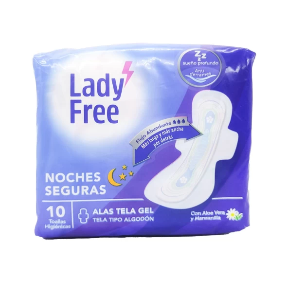 LADY FREE TOALLA NOCTURNA X 10 UNI   REF.1706