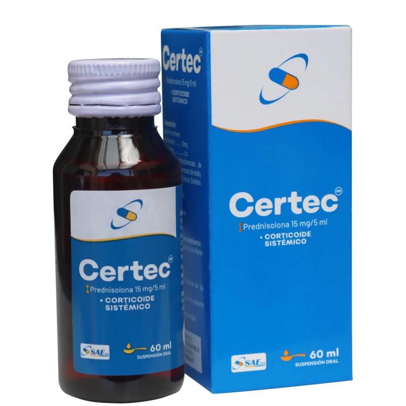 CERTEC PREDNISOLONA 15 MG/5ML X 60 ML PREDNISOLONA