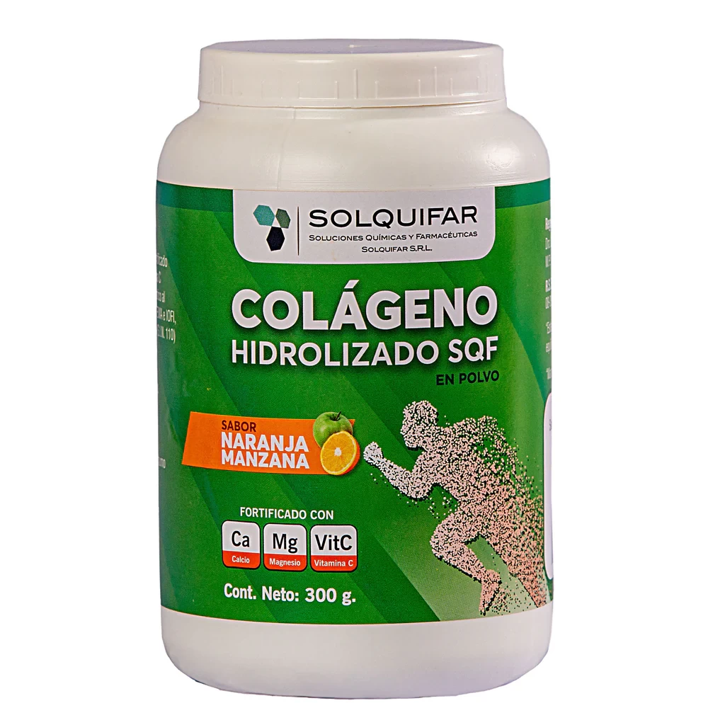 COLAGENO HIDROLIZADO +CA,MG,VIC C SABOR NARANJA MANZANA 300 G SOLQUIFAR