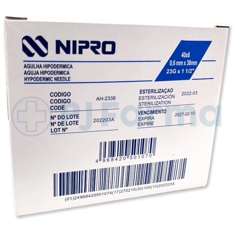 AGUJA HIPODERMICA 23 G X 1 1 /2 NIPRO X 100