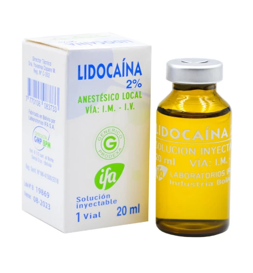 LIDOCAINA 2% SIN CONSERVANTE SOL. INYECTABLE ANETESICO