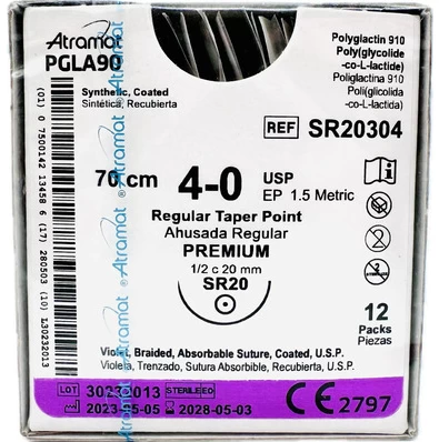 VICRIL 4-0 C/A2MM ATRAMAT BLANCO Y NEGRO