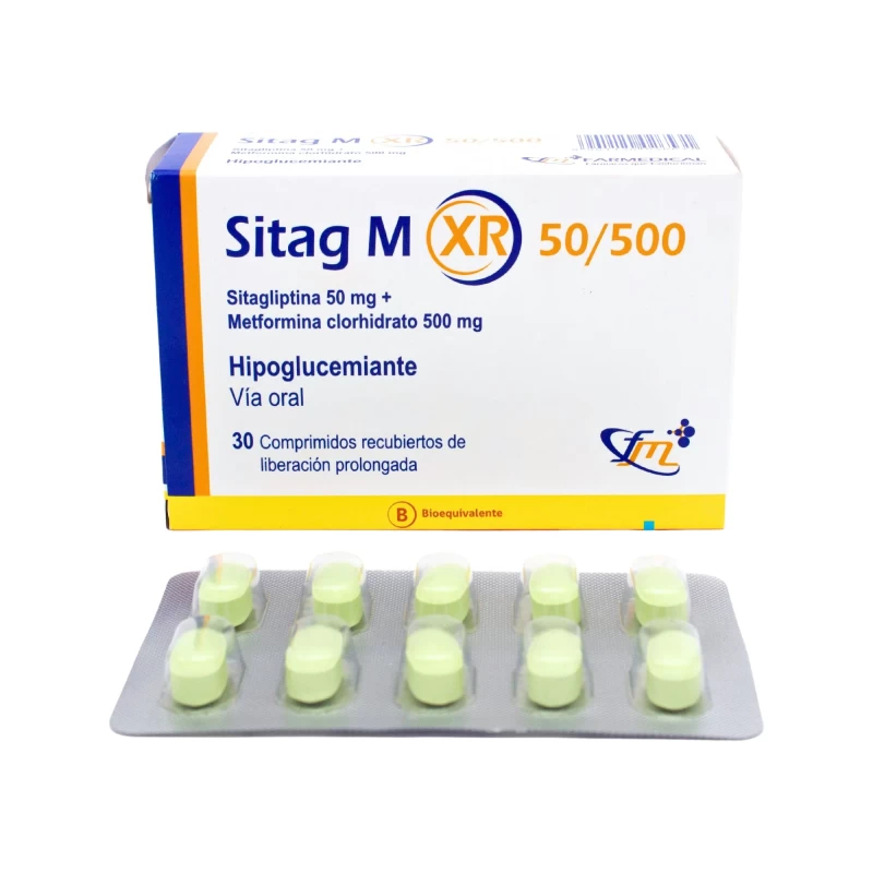 SITAG M 500 X 30 COMP ( SITAGLIPTINA 50 MG+METFORMINA 500 MG)