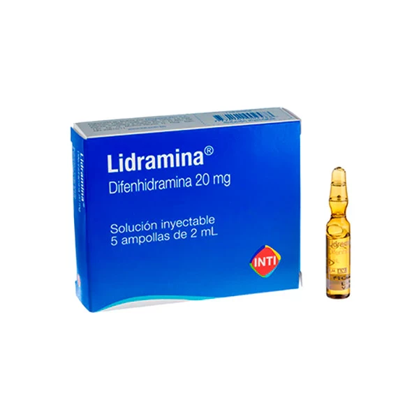 LIDRAMINA ( DIFENHIDRAMINA CLORHIDRATO) 2 ML X 5 AMP