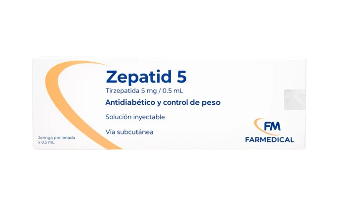 ZEPATID 5.0 TIRZEPATIDA 5.0 Mg/0.5Ml Frio X Jeringa Prellenada De ZEPATID