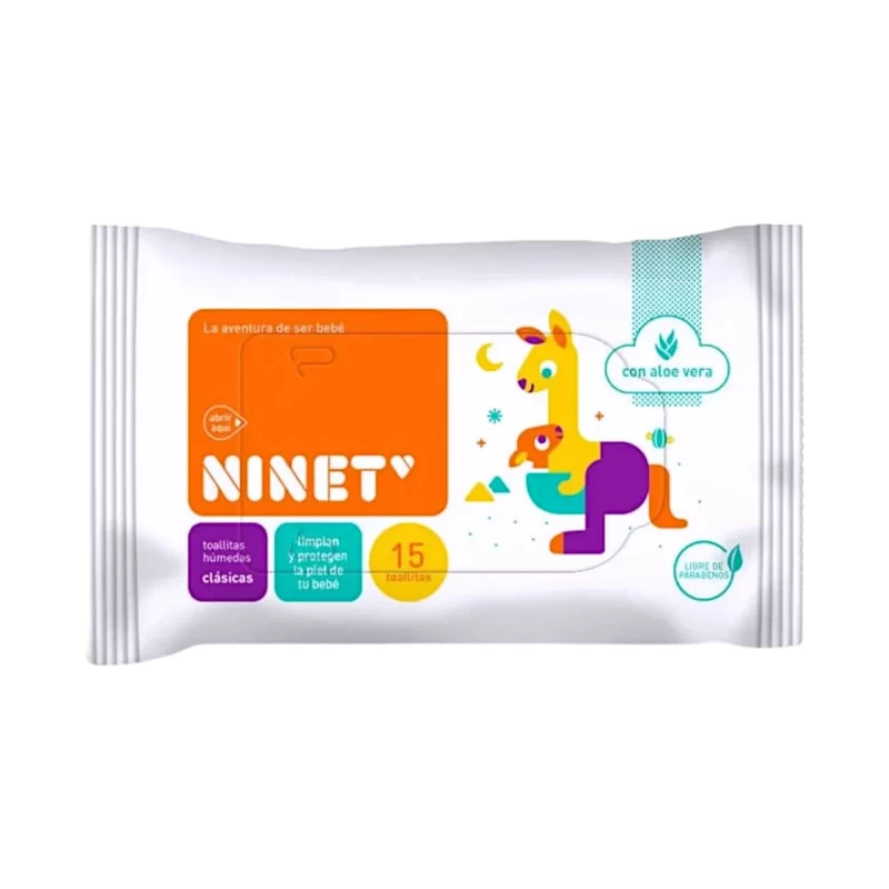 TOALLAS HUM. CLASICA NINET X 15 TOALLITAS C/ALOE VERA