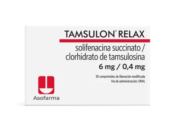 TAMSULOM RELAX  6MG/0.4MG X 30 COMP (SOLIFENACINA SUCCINATO/CLORHIDRATO DE TAMSULOSINA)ULO