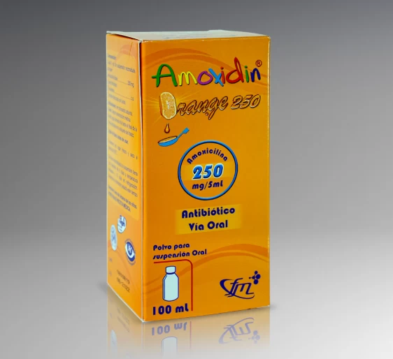 AMOXIDIN ORANGE 250 MG/5ML X FCO X 100 ML +DOSIF.