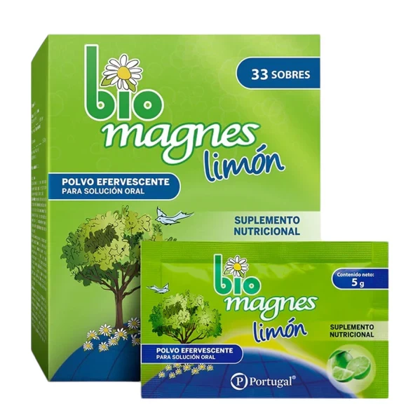 BIOMAGNES (CITRATO DE MAGNESIO+OXIDO DE ZINC) SABOR LIMON X 33 SOBRES REF.3150