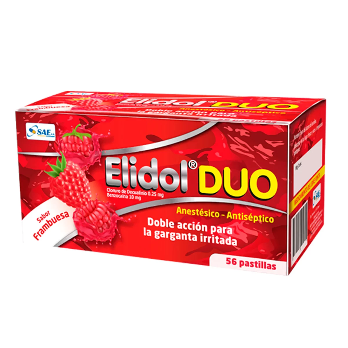 ELIDOL DUO SABOR FRAMBUESA X 56pastillas