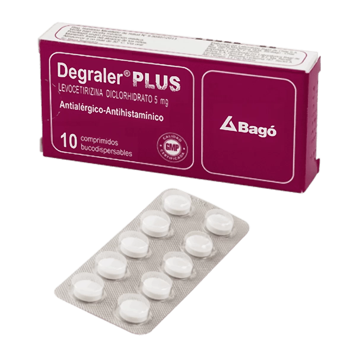DEGRALER PLUS X 10 LEVOCETIRICINA