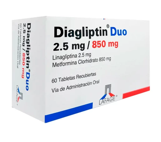 DIAGLIPTIN DUO 2.5MG / 850MG LINAGLIPTINA 2.5MG METFORMINA CLORHIDRATO 850MG