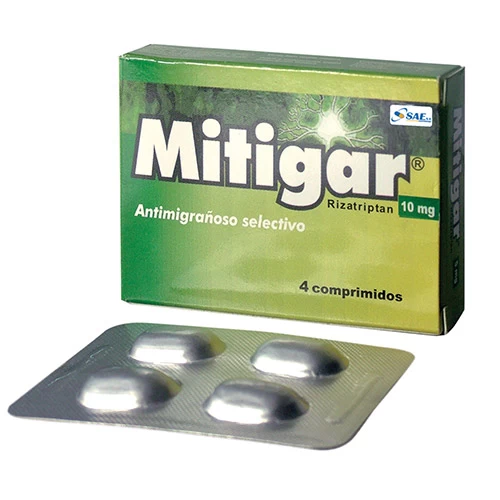 MITIGAR 10 MG X 4 (RIZATRIPTAN) antimigraña