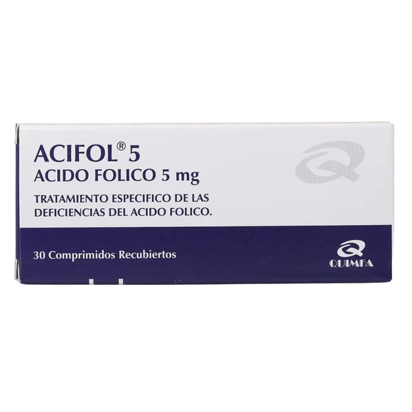 ACIFOL 5 MG X 30(ACIDO FOLICO)