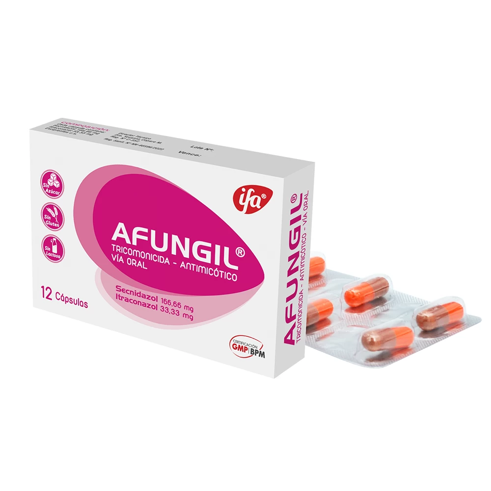 AFUNGIL X 12 SECNIDAZOL+ITRACONAZOL