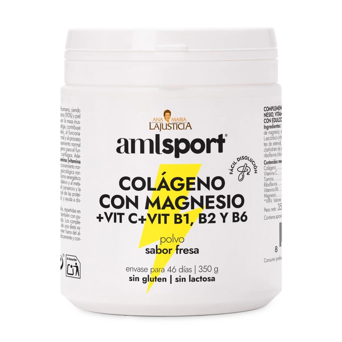 COLAGENO +MAGNESIO+VITC-B1-B2-B6 FRESA X 350 GRS ANA MARIA LA JUSTICIA