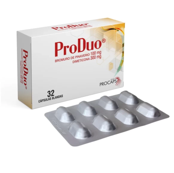 PRODUO (BROMURO DE PINAVERIO 100 MG +DIMETICONA 300 MG) X 32 CAP