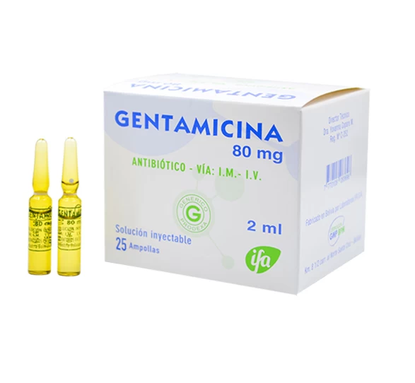 GENTAMICINA 80MG/2 ML X 100 AMP 2 ML I.M/I.V