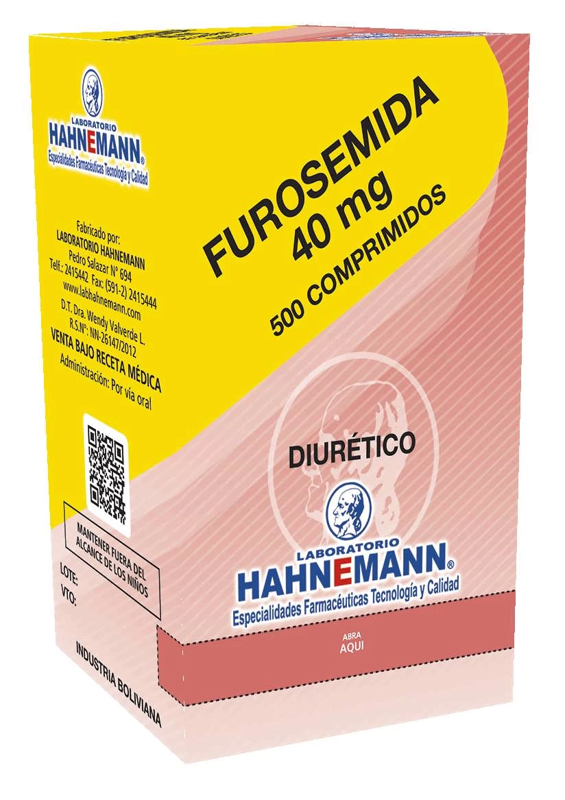 FUROSEMIDA 40 MG X 500 HAHNEMANN