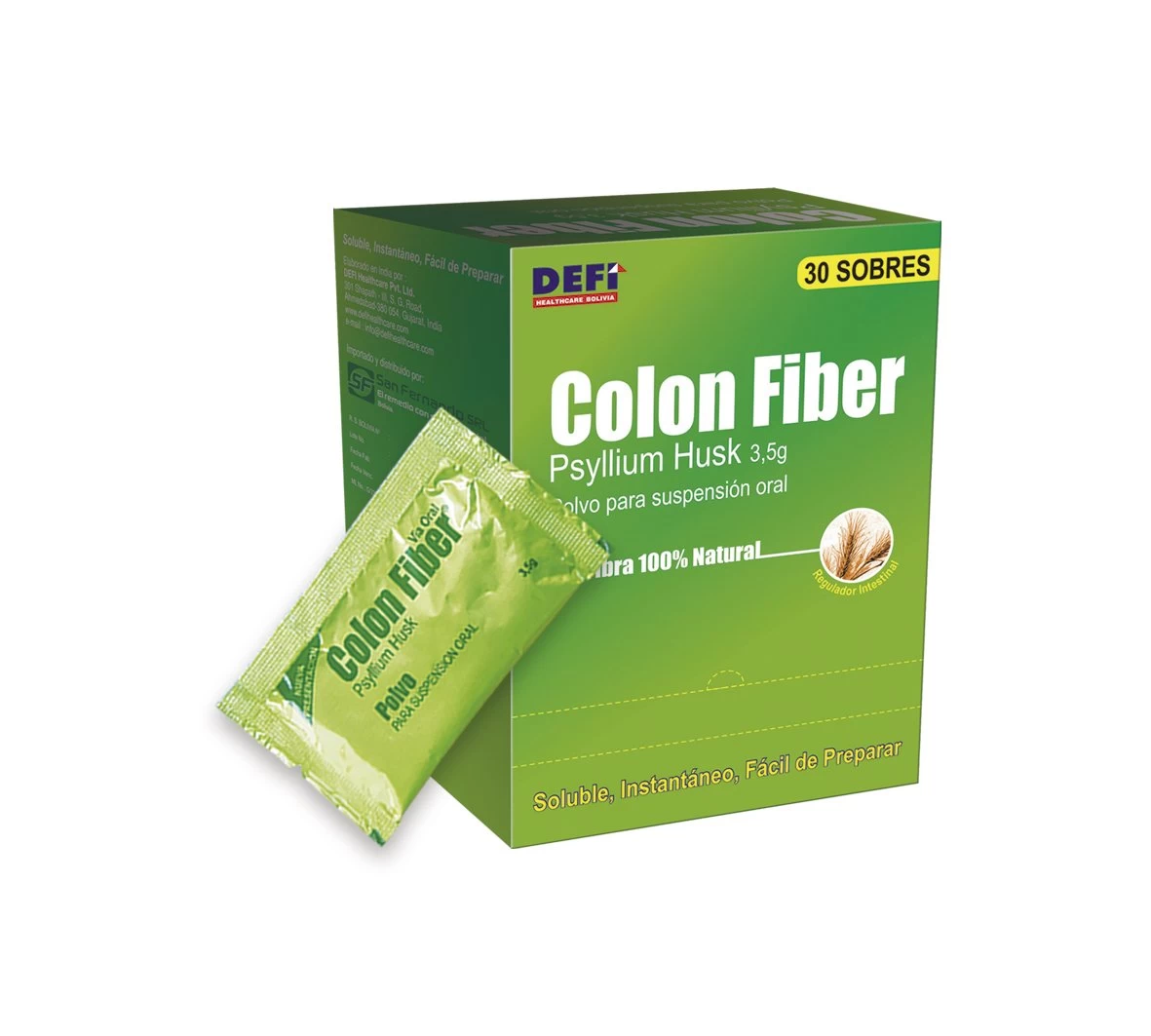 COLON FIBER 3,5 G X 30 SOBRES psyllium