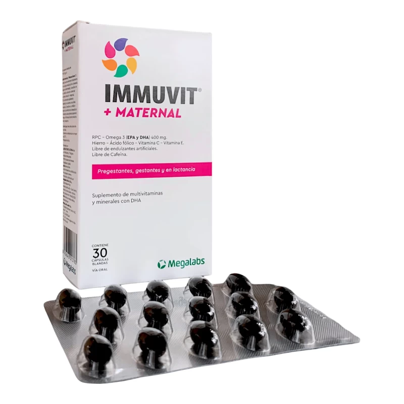 IMMUVIT MATERNAL X 30 CAP (OMEGA3+DHA+ACIDO FOLICO +HIERRO)