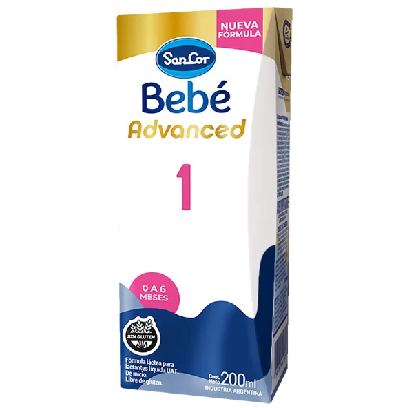 SANCOR BEBE ADVANCE 1 UAT X 200 ML ( DE 0 A 6 MESES)