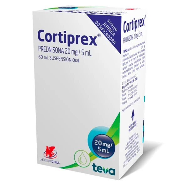 CORTIPREX PREDNISONA 20 MG/5 ML X 60 ML SUSPENSION