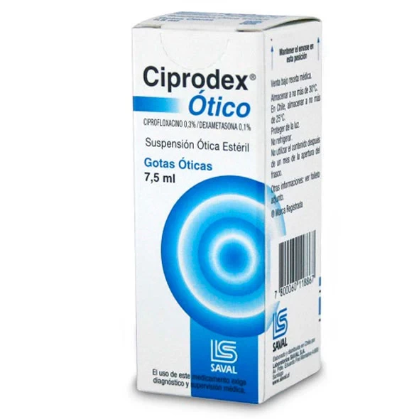 CIPRODEX OTICO GOTAS 7,5 ML (CIPRO+ DEXA)