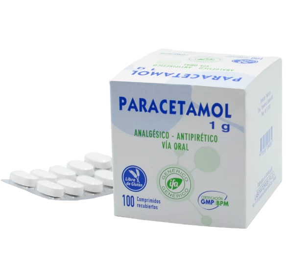 PARACETAMOL 1000MG, COMPRIMIDOS RECUBIERTOS