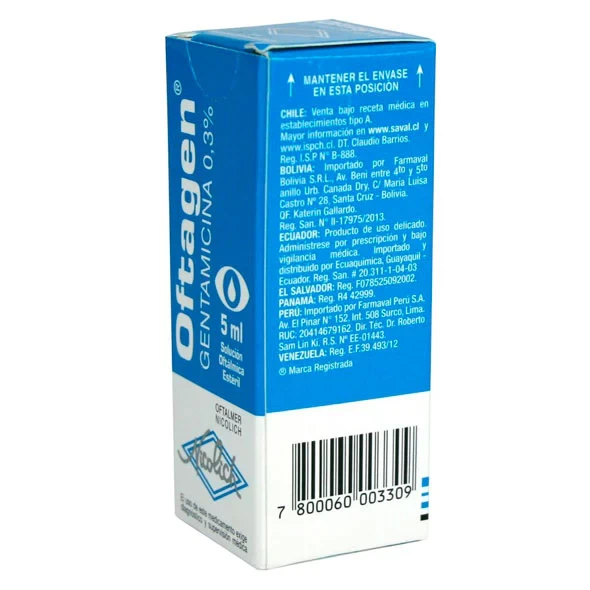 OFTAGEN COLIRIO (GENTAMICINA 0.3%)