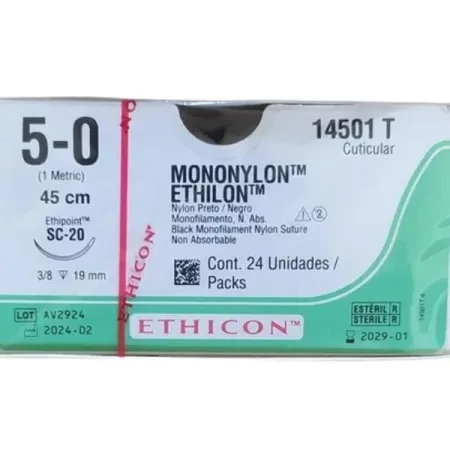 MONO # 5-0 C/AG. 2.0 CM. 14501 X24