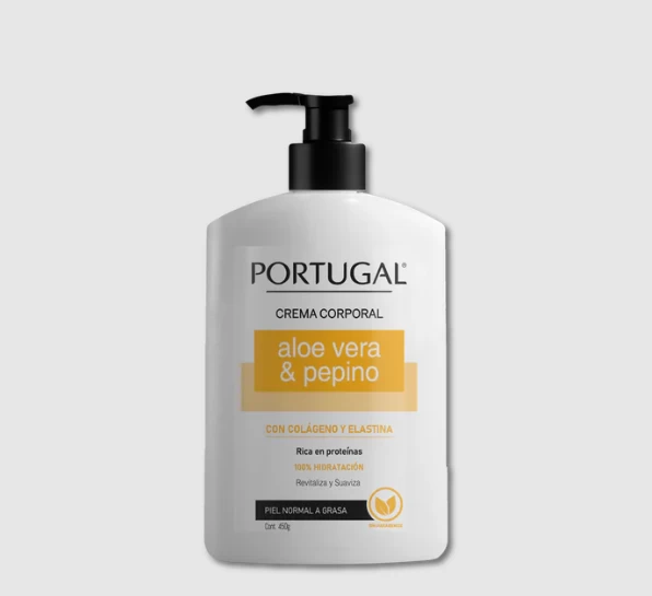 CREMA CORPORAL ALOE VERA Y PEPINO  X 450 GR ( COLAGENO Y ELASTINA)