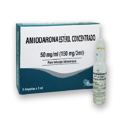 AMIODARONA ESTERIL CONCENTRADO 50MG/ML (150MG/3ML) X 5 AMP X 3 ML