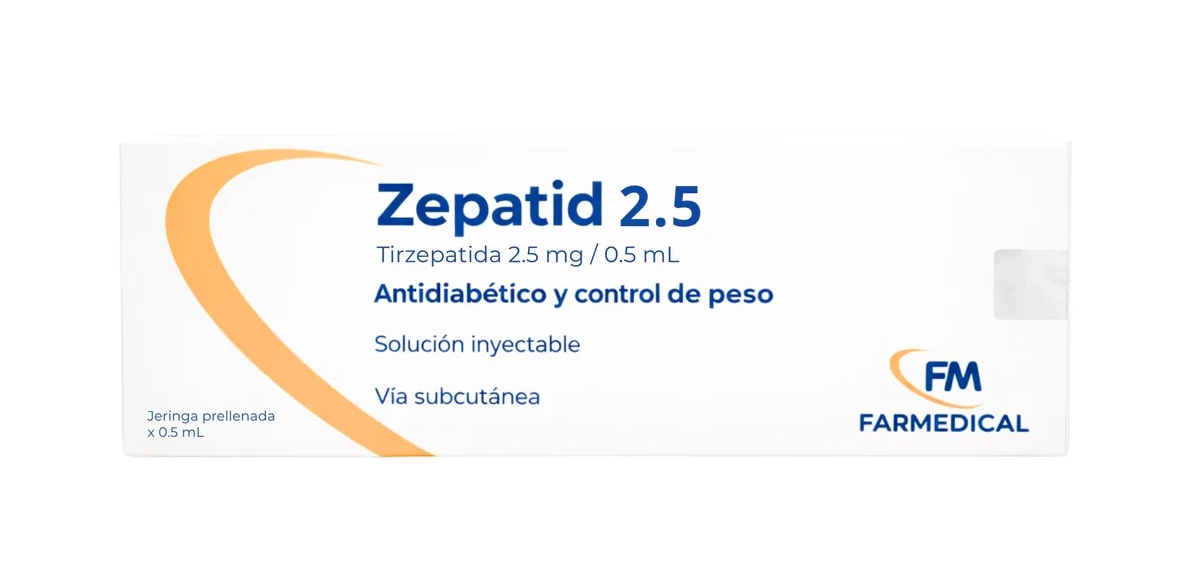 ZEPATID 2.5 TIRZEPATIDA 2.5 Mg/0.5Ml Frio X Jeringa Prellenada De ZEPATID
