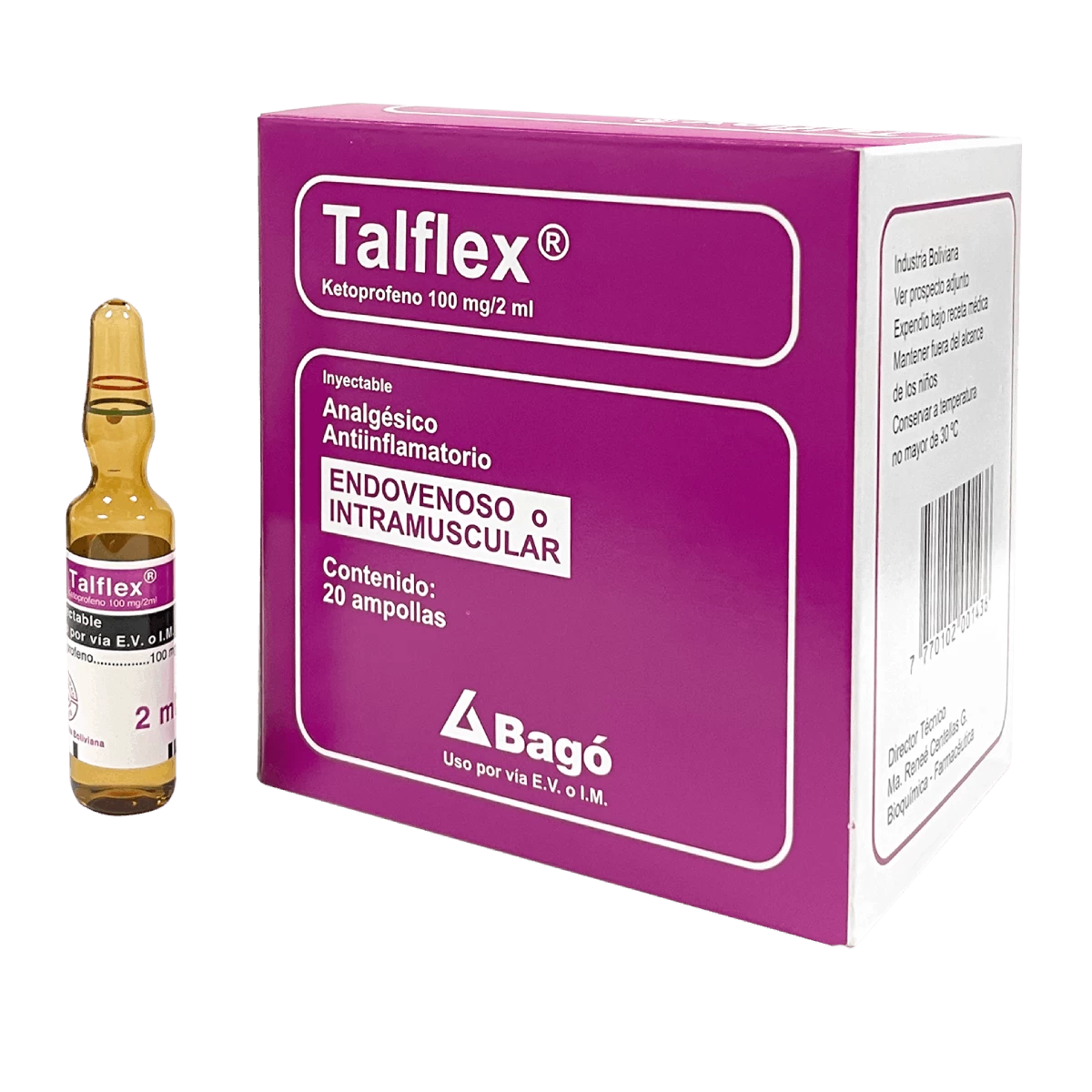 TALFLEX 100 MG. I.V I.M. X 20 AMP