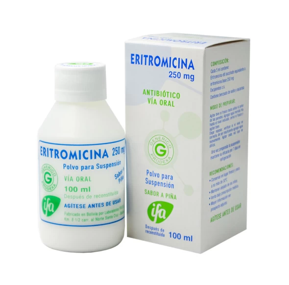 ERITROMICINA 250 MG X 60 ML