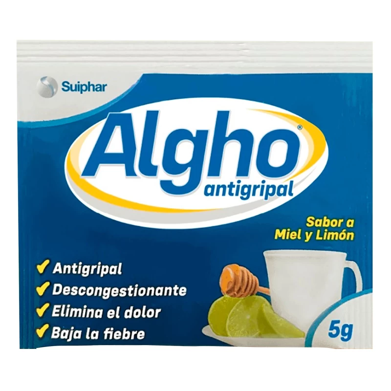 ALGHO NOCHE ( ACETAMINOFEN+LORATADINA+FENILEFRINA) X 50 SOBRES SABOR MIEL LIMON